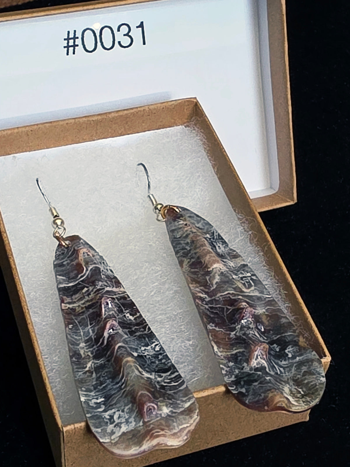 #0031 Florida Sea Pen Earrings .925 Silver