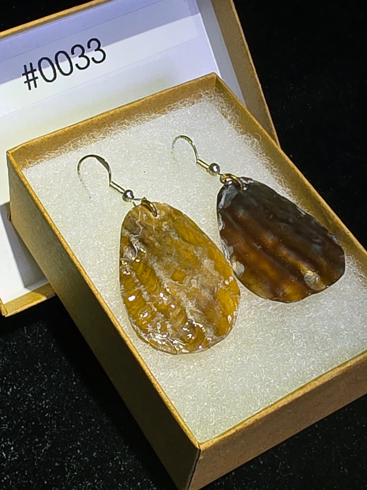 #0033 Florida Sea Pen Earrings .925 Silver