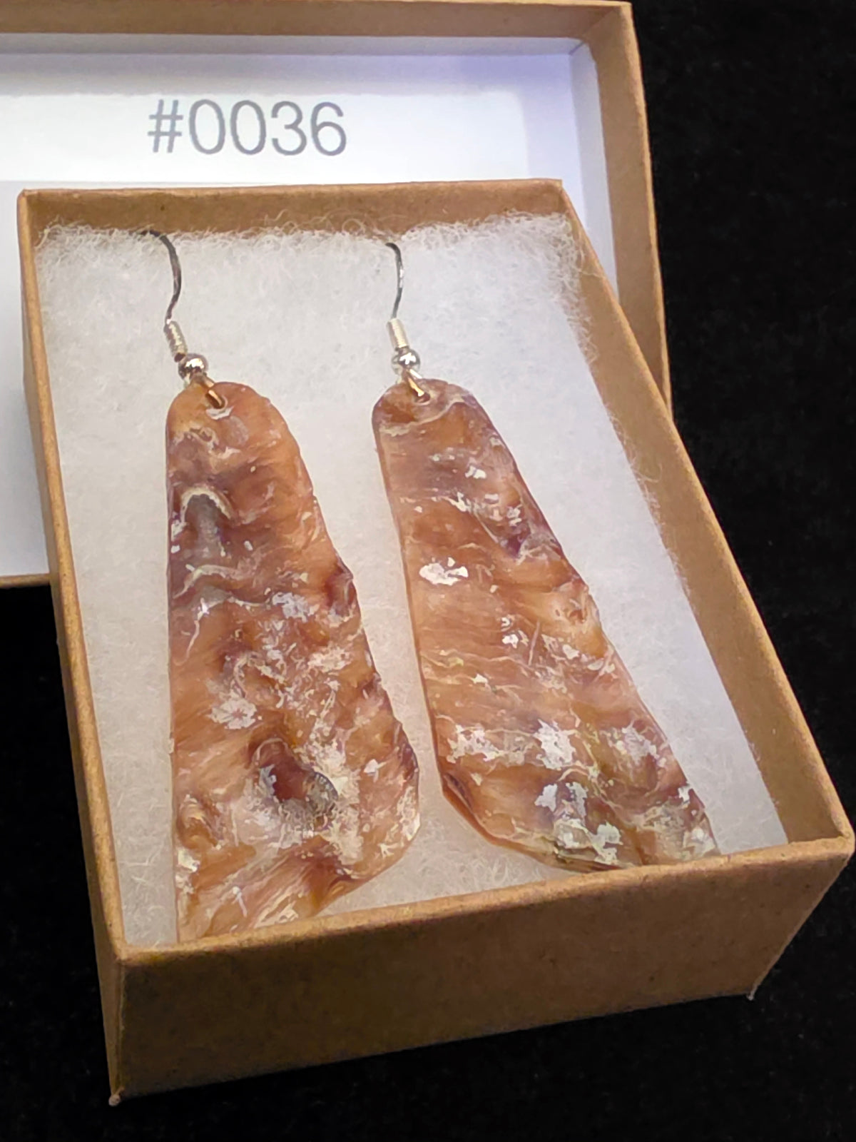 #0036 Florida Sea Pen Earrings .925 Silver