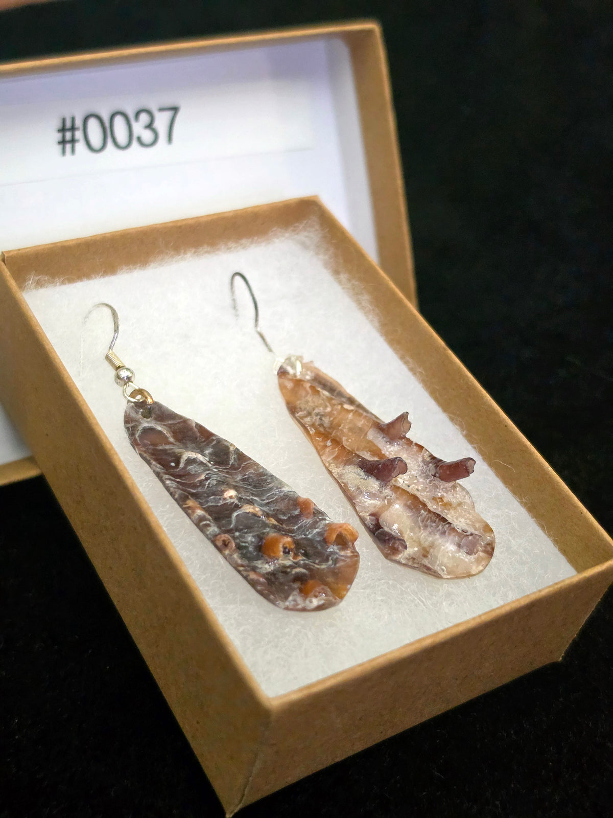 #0037 Florida Sea Pen Earrings .925 Silver