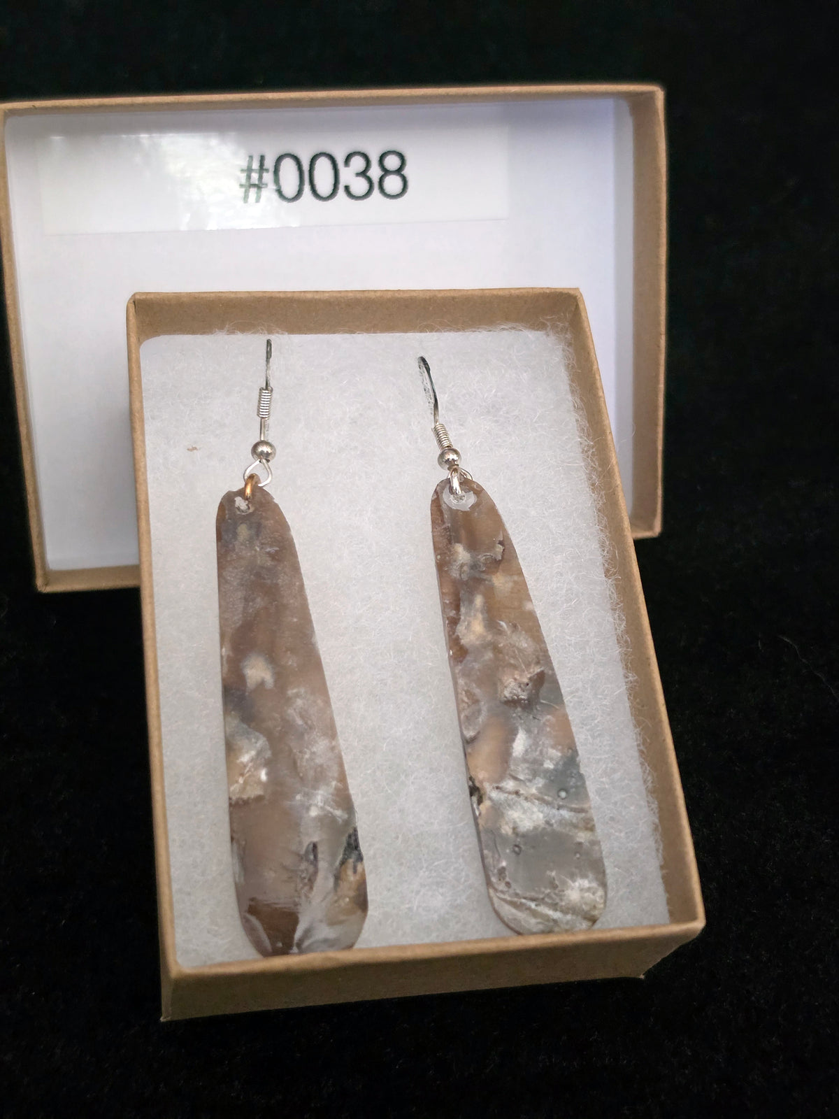 #0038 Florida Sea Pen Earrings .925 Silver