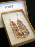 #0039 Florida Sea Pen Earrings .925 Silver