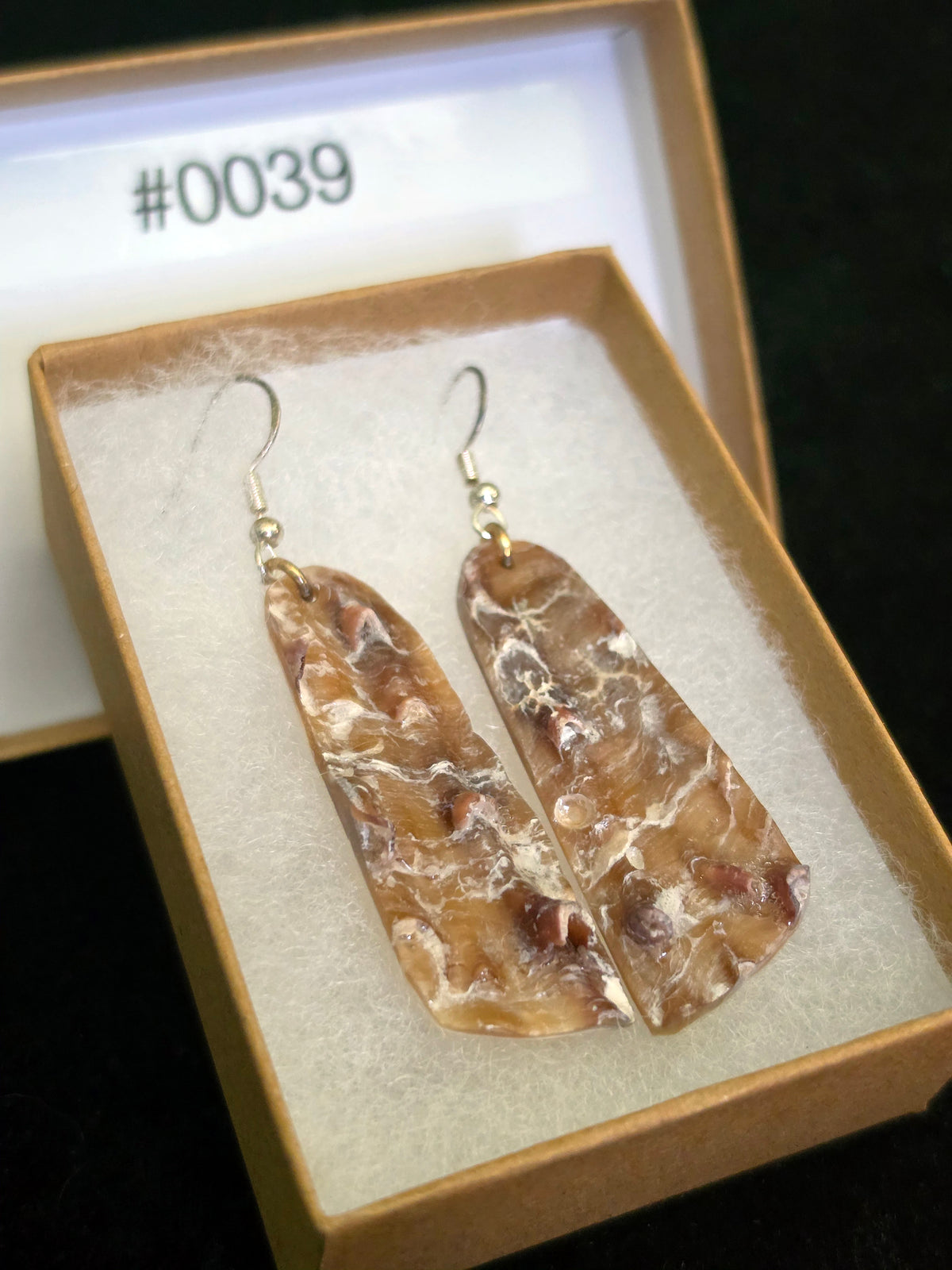 #0039 Florida Sea Pen Earrings .925 Silver