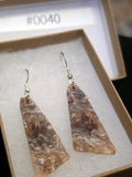 #0040 Florida Sea Pen Earrings .925 Silver