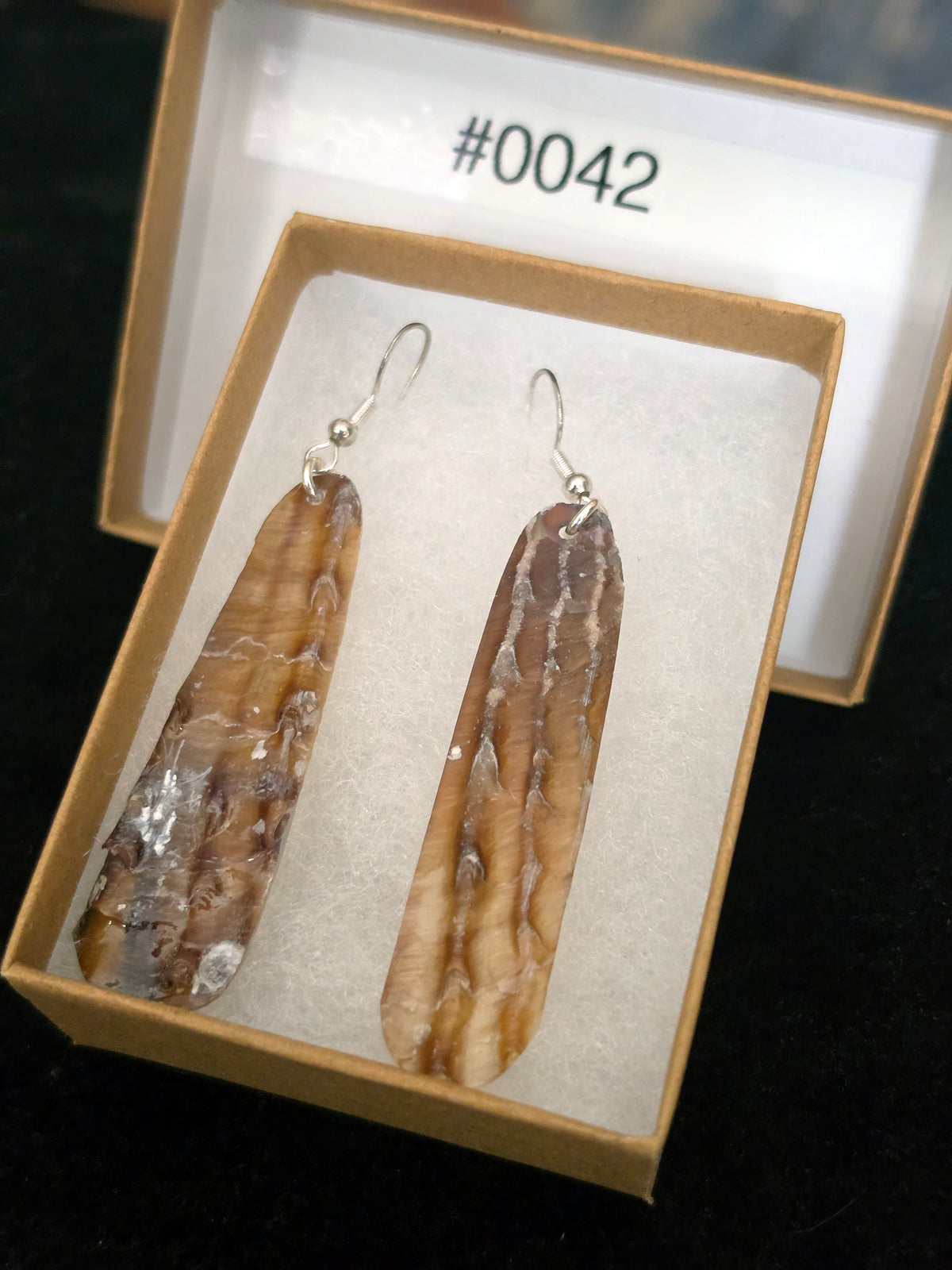 #0042 Florida Sea Pen Earrings .925 Silver