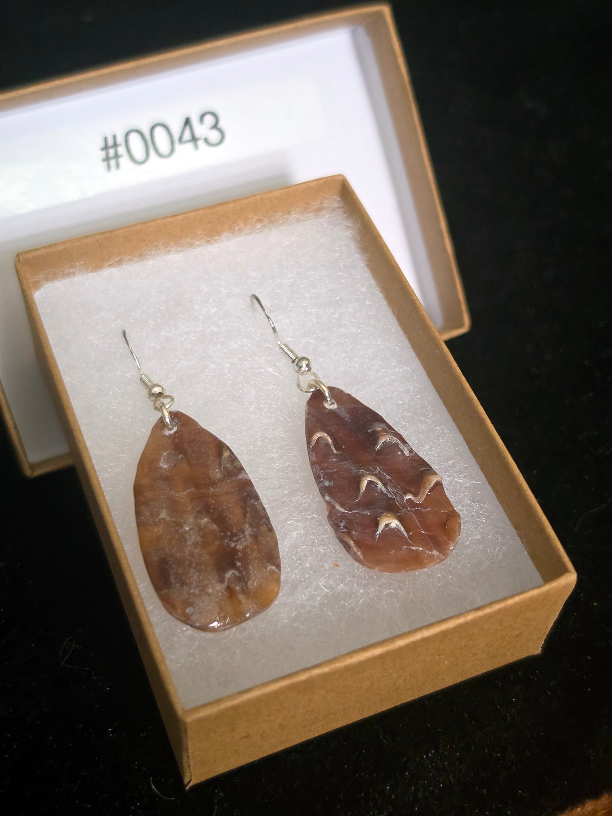 #0043 Florida Sea Pen Earrings .925 Silver