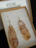 #0046 Florida Sea Pen Earrings .925 Silver