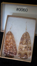 #0060 Florida Sea Pen Shell Earrings .925