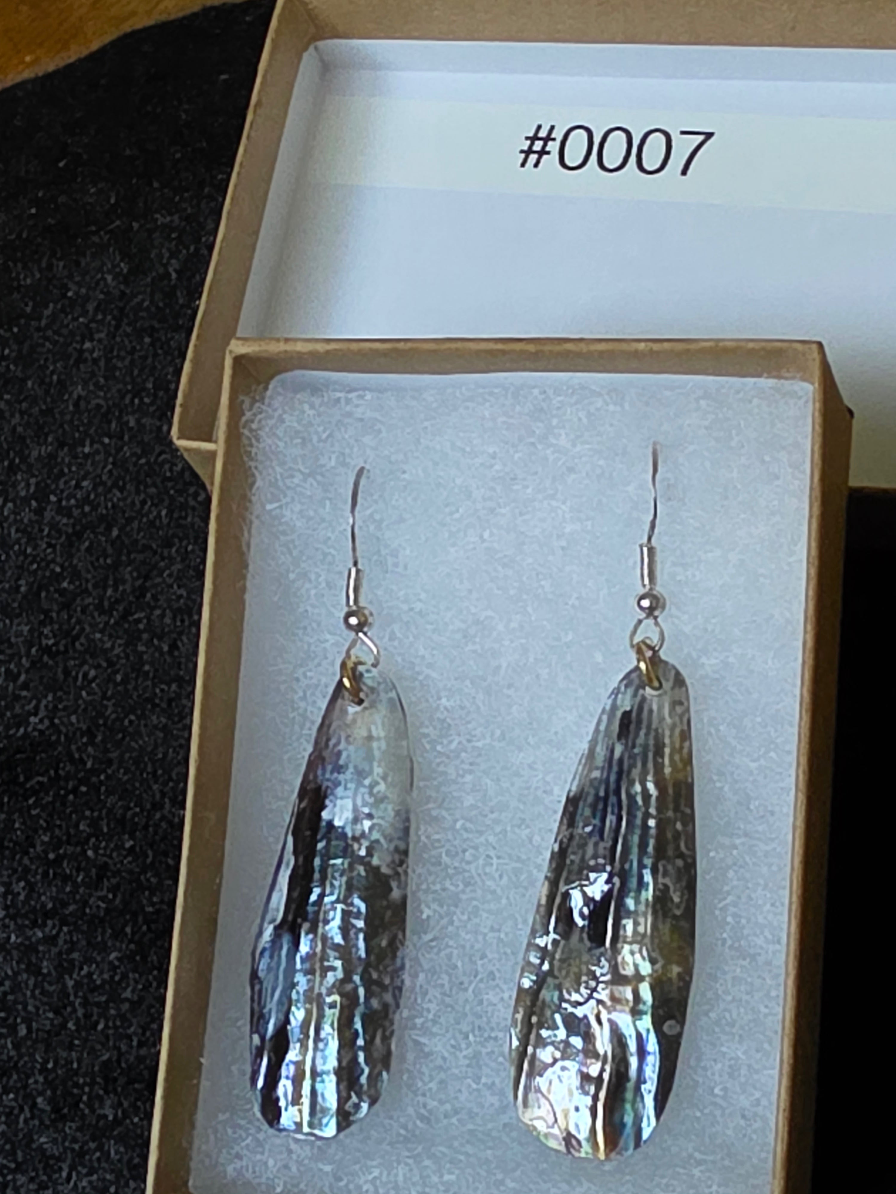#0007 Florida Sea Pen Earrings .925 Silver
