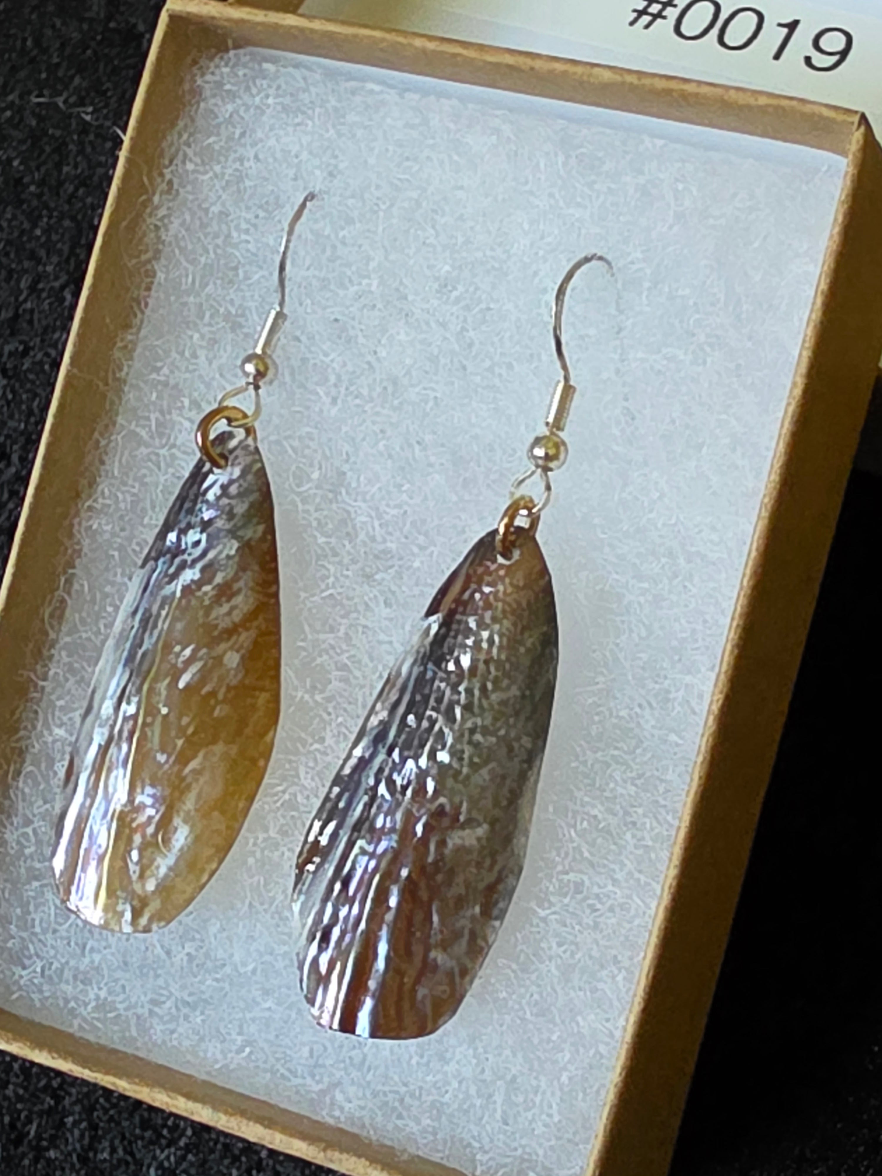 #0019 Florida Sea Pen Earrings .925 Silver