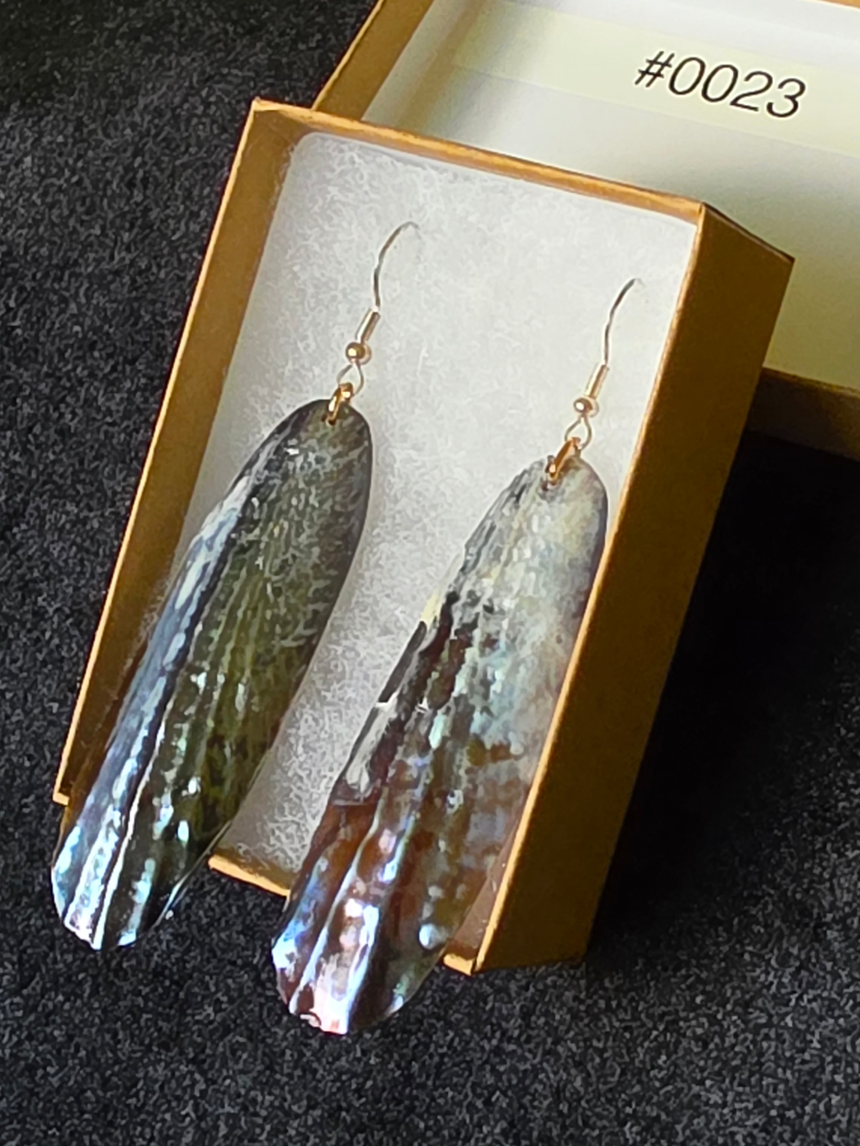 #0023 Florida Sea Pen Earrings .925 Silver