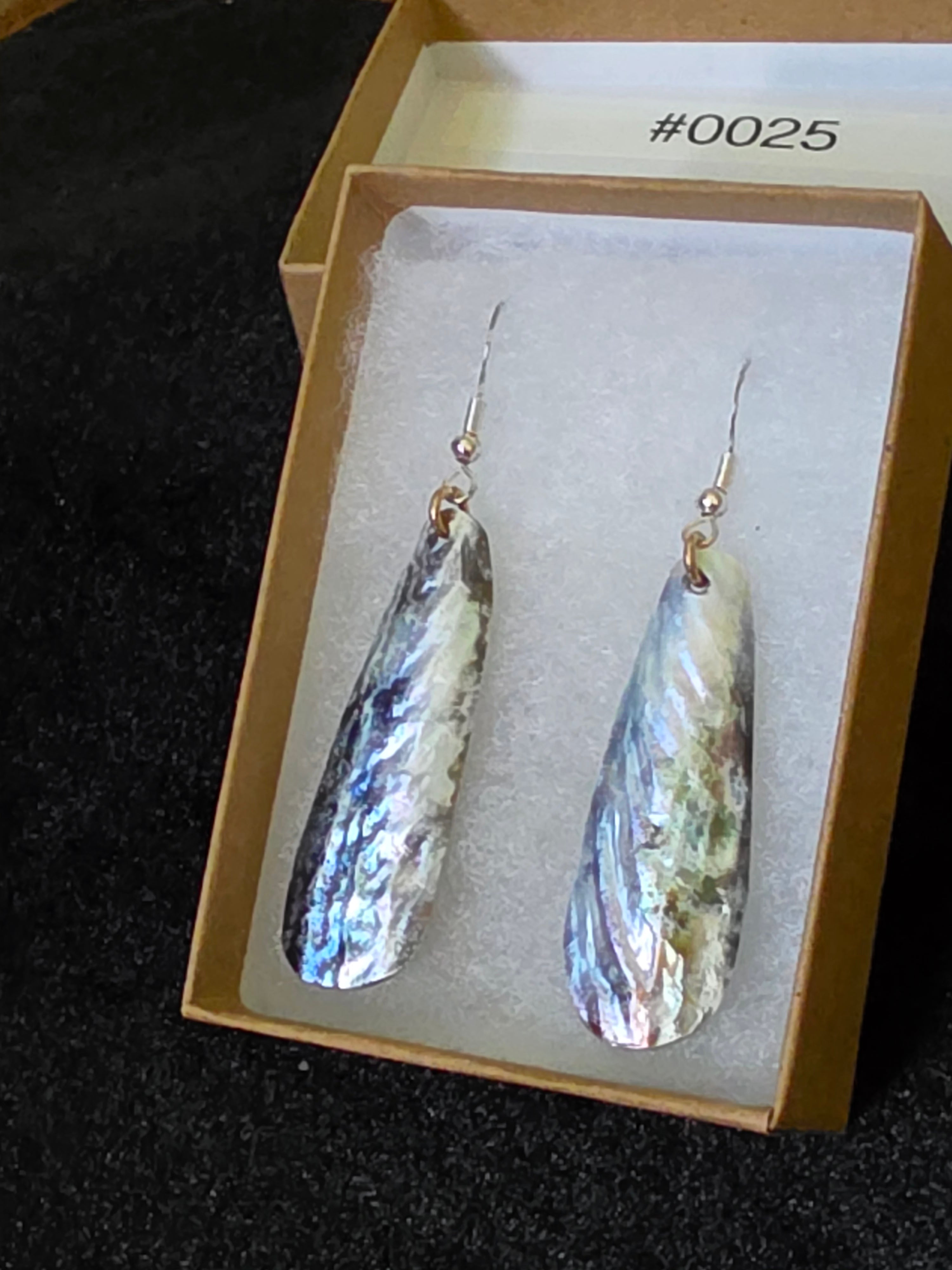 #0025 Florida Sea Pen Earrings .925 Silver
