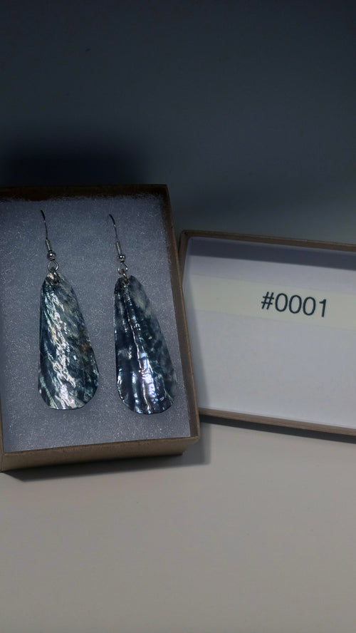 #0001 Florida Sea Pen Earrings .925 Silver