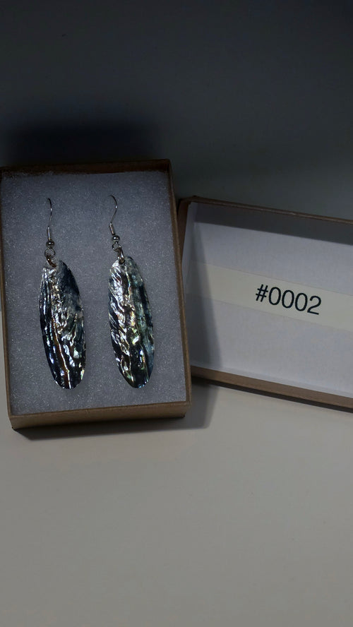 #0002 Florida Sea Pen Earrings .925 Silver