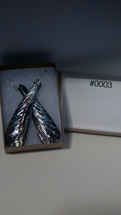 #0003 Florida Sea Pen Earrings .925 Silver