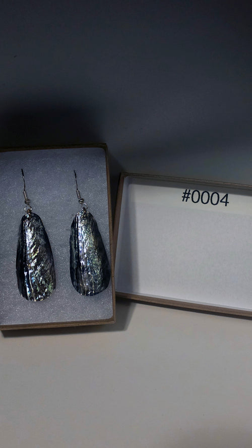 #0004 Florida Sea Pen Earrings .925 Silver