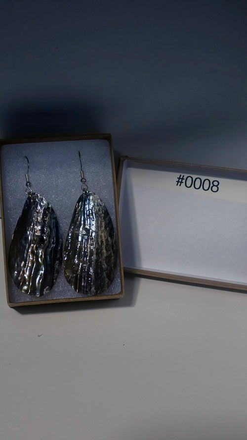 #0008 Florida Sea Pen Earrings .925 Silver